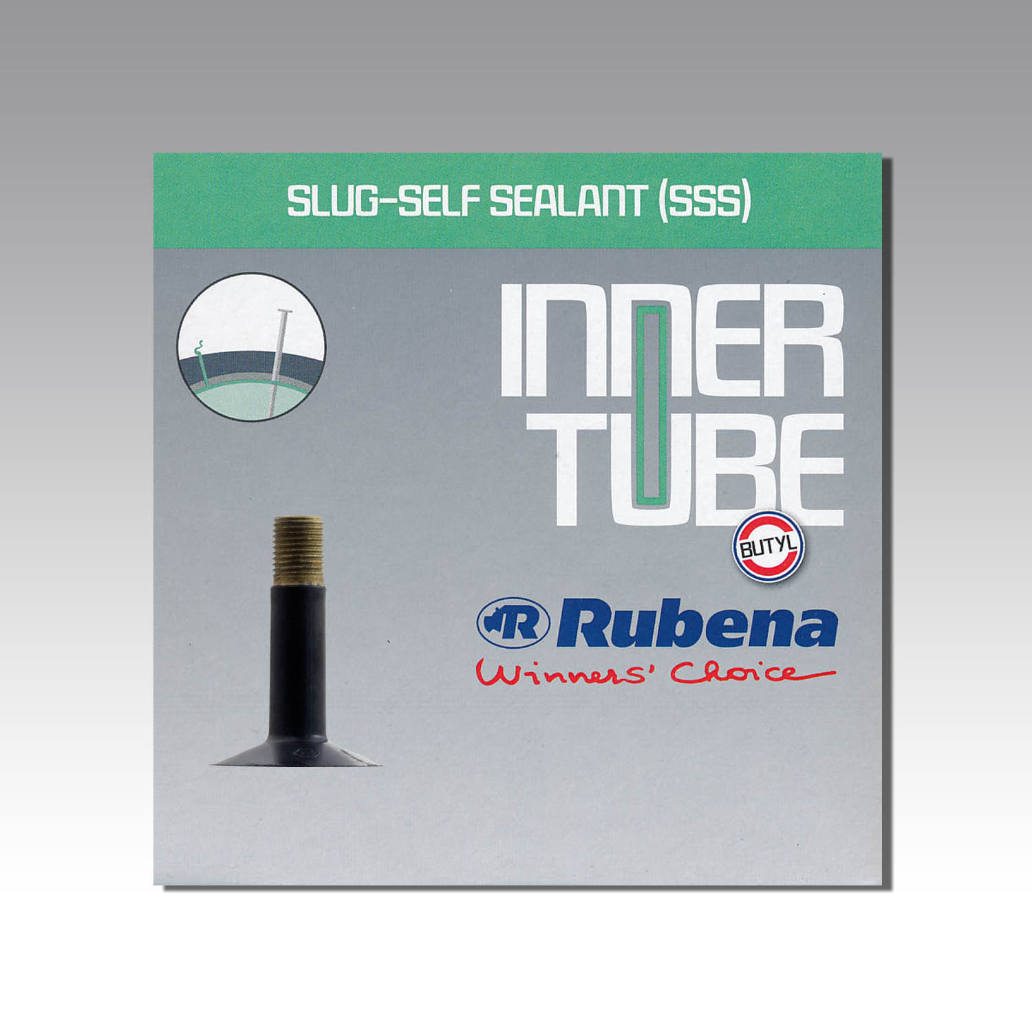 Камера 28"+29" x 1.50-2.10" (37/54x622/635) AV 35мм Rubena (Mitas) Slug self sealant A07SF, BSC 0.9mm гель
