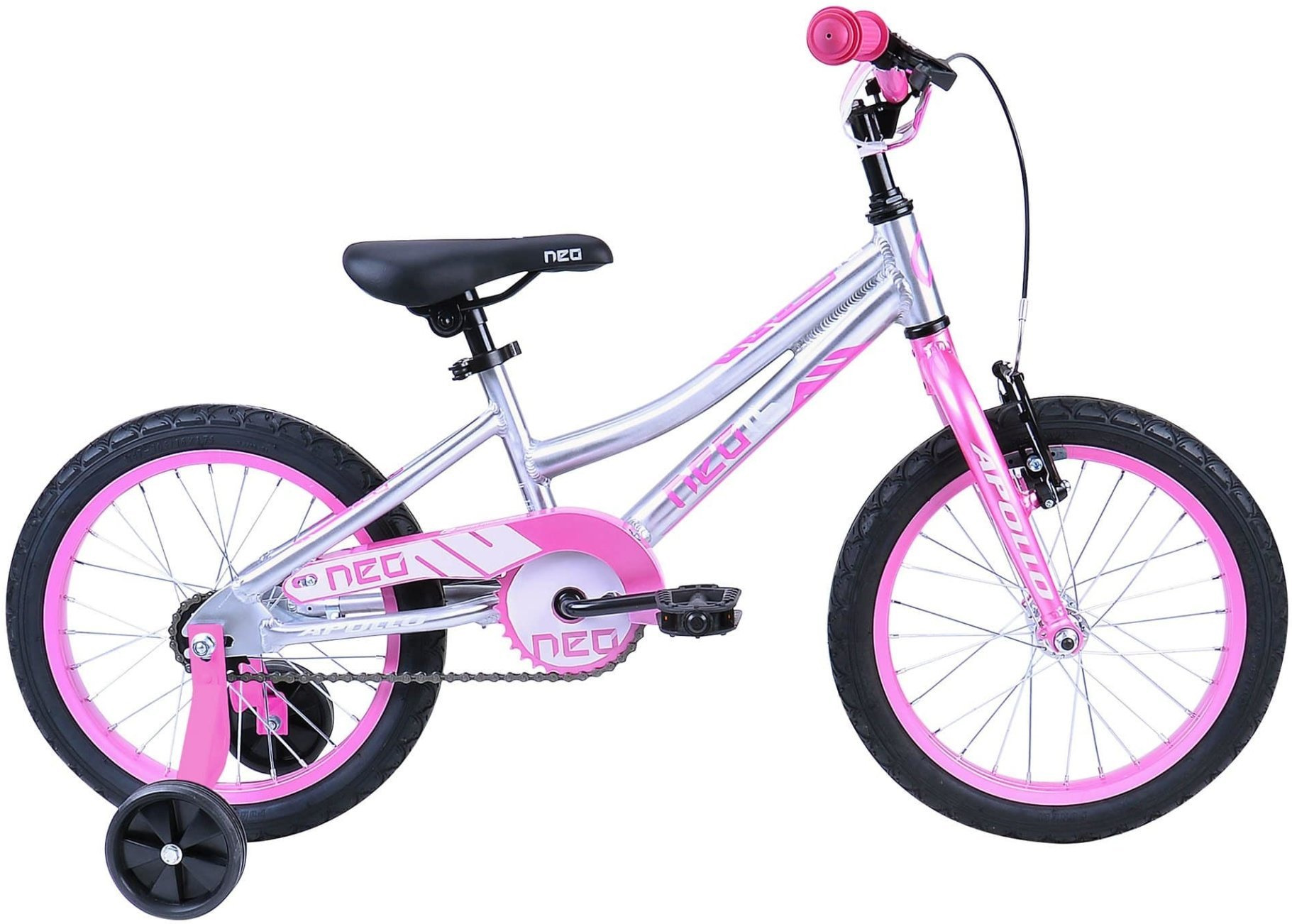 Велосипед 16" Apollo NEO girls рожевий/білий фото 