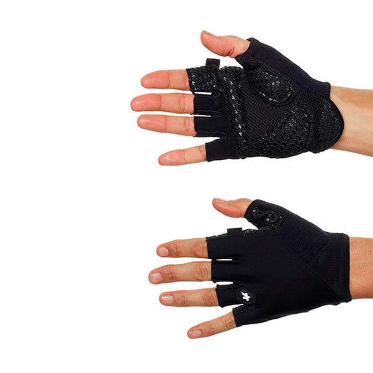 Перчатки ASSOS Summer Gloves S7 Black Volkanga, без пальців, чорні, XS фото 