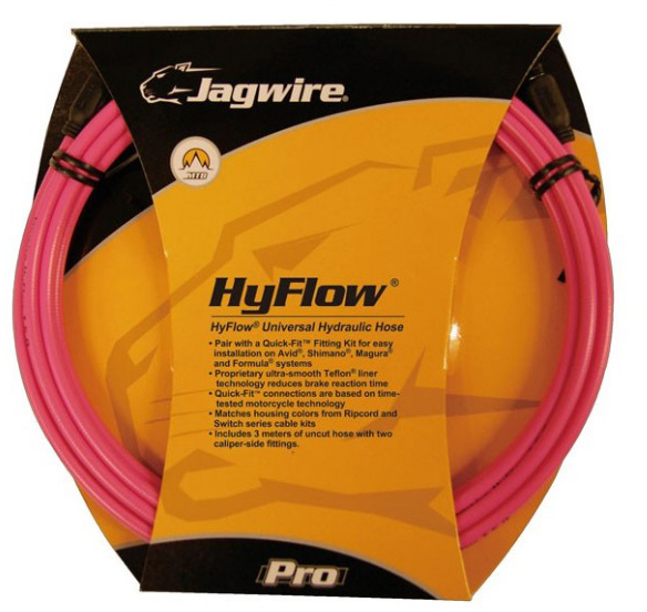 Комплект JAGWIRE Mountain Pro (HYFLOW) HBK407 під гідравл. гальмо (Teflon / Kevlar) - Hot pink фото 
