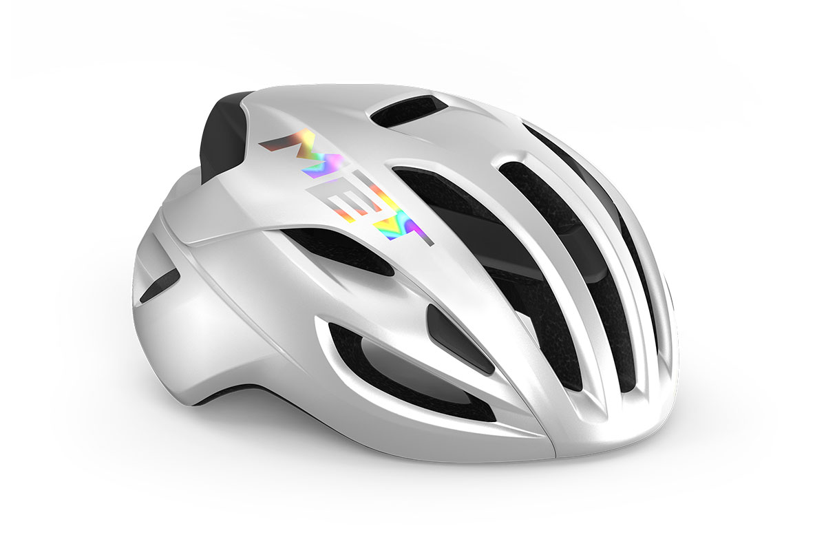 Шлем Met RIVALE MIPS CE размер S (52-56), white holographic glossy, белый голографичный глянцевый