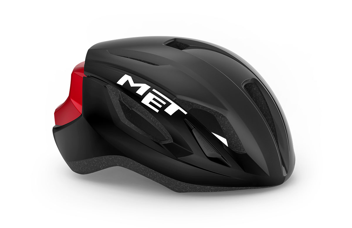Шлем Met STRALE CE размер S (52-56), black red metallic/glossy, черно-красный металлик глянцевый