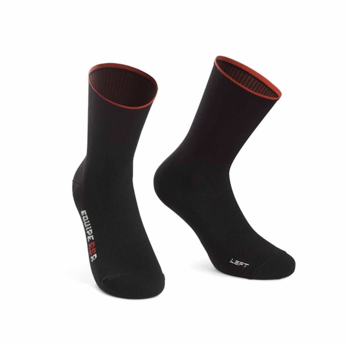 Носки ASSOS Equipe RSR Socks National Red, черные с красным 0/35-38