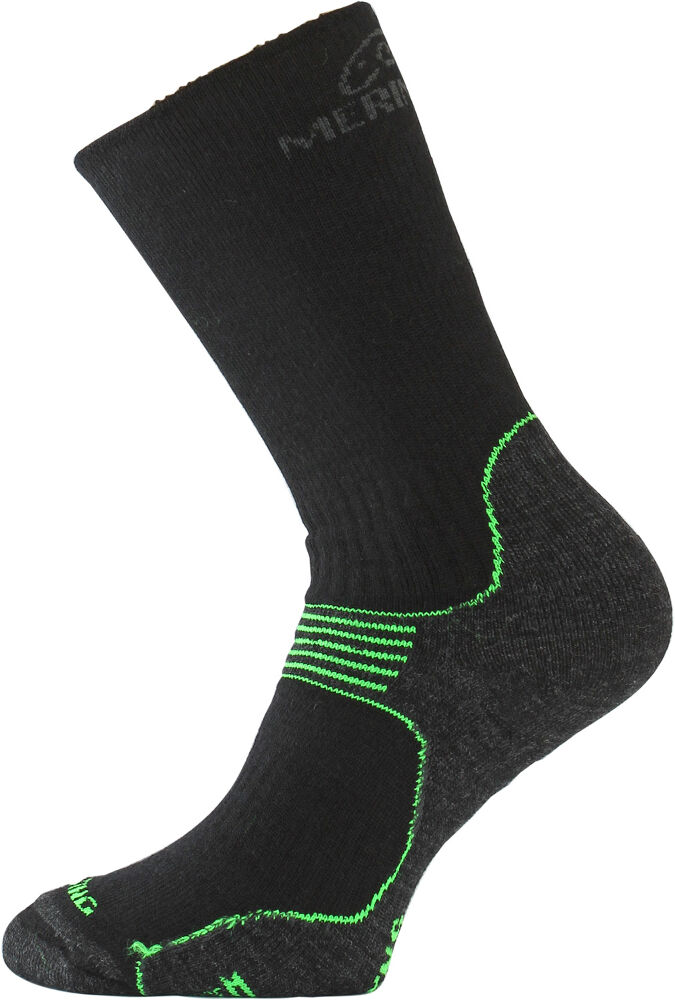 Термошкарпетки Lasting трекінг WSB 906, розмір S, чорні/зелені
