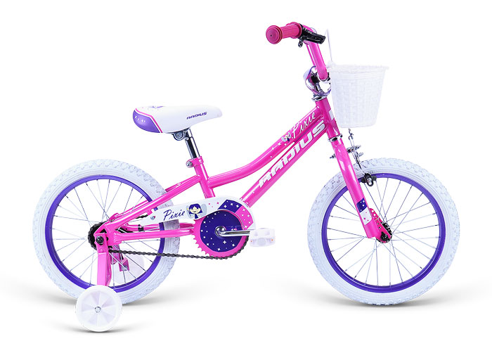 Велосипед 16" Radius Pixie Gloss Pink/Gloss Purple/Gloss White фото 