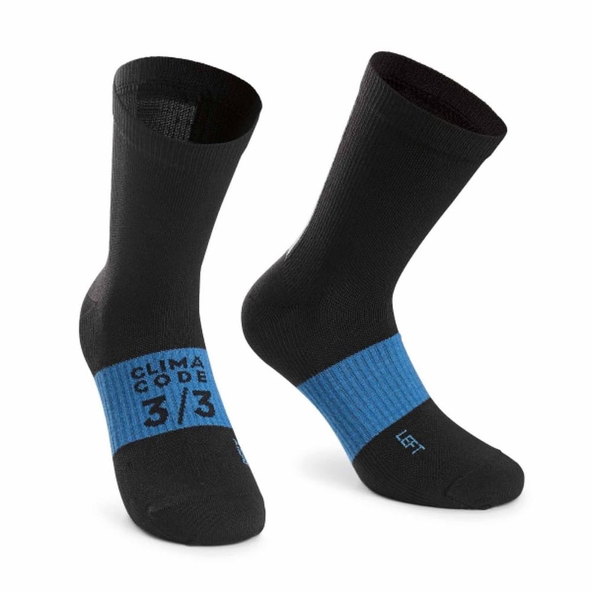 Носки ASSOS Assosoires Winter Socks Black Series, черные с синим 0/36-39 фото 