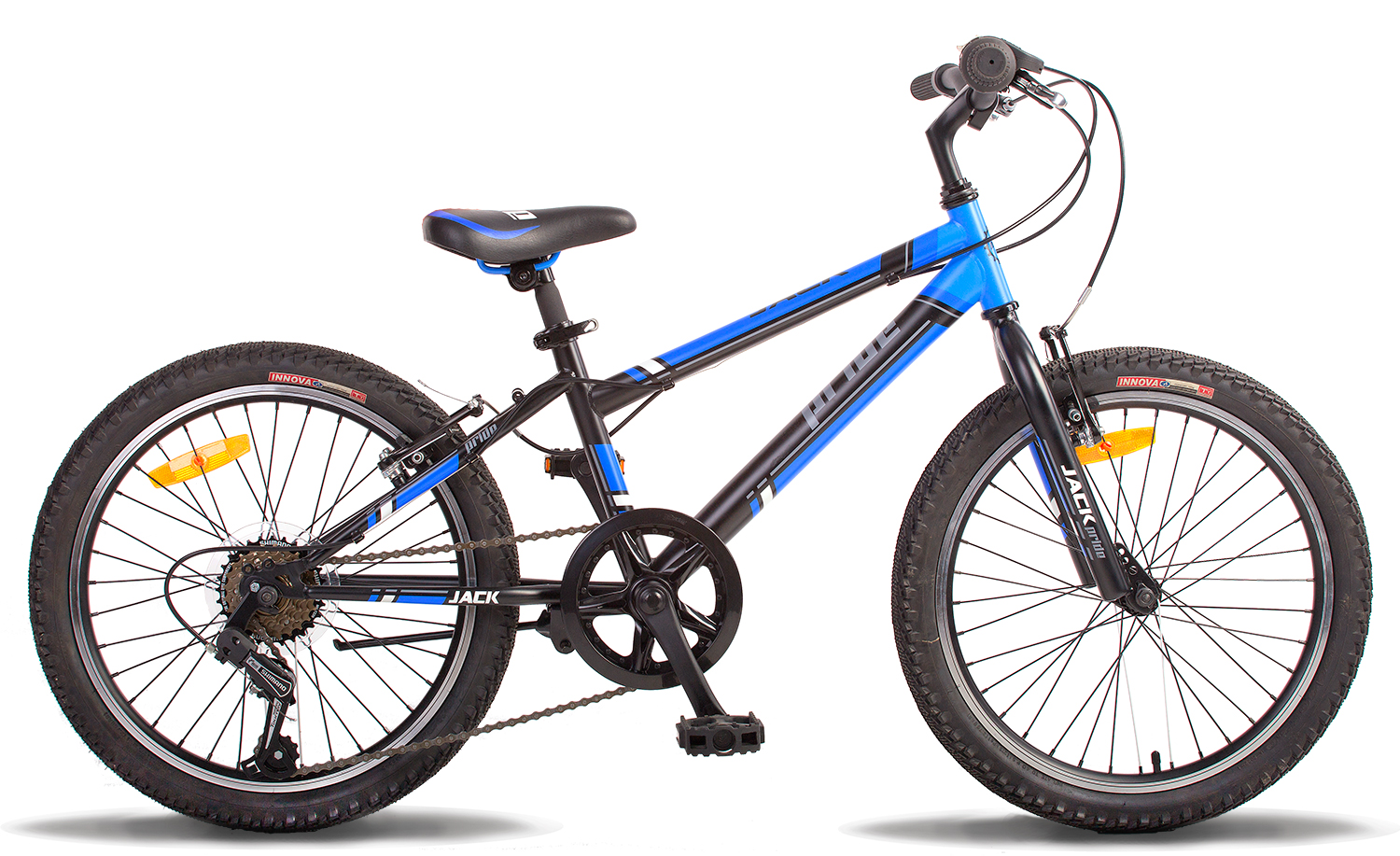 Велосипед 20" Pride JACK 6 черно-синий матовый 2014