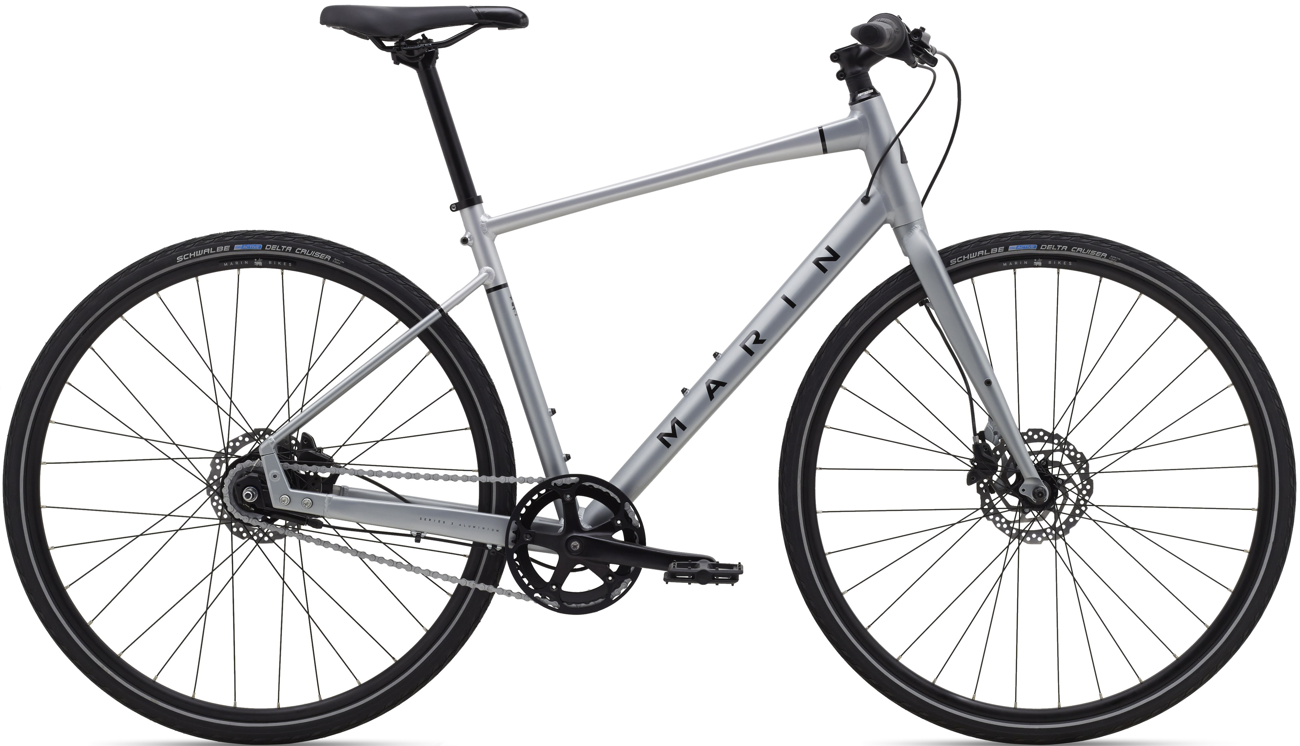 Велосипед 28" Marin PRESIDIO 2 рама - L 2023 Satin Charcoal/Silver/Gloss Black фото 
