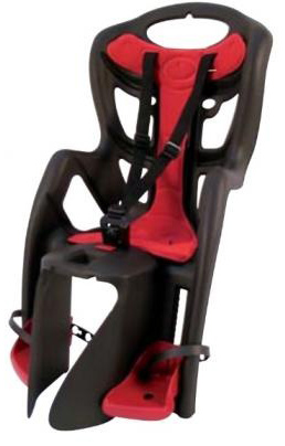Сидіння задн. Bellelli Pepe Standart Multifix до 22кг, сіре з червоною підкладкою фото 