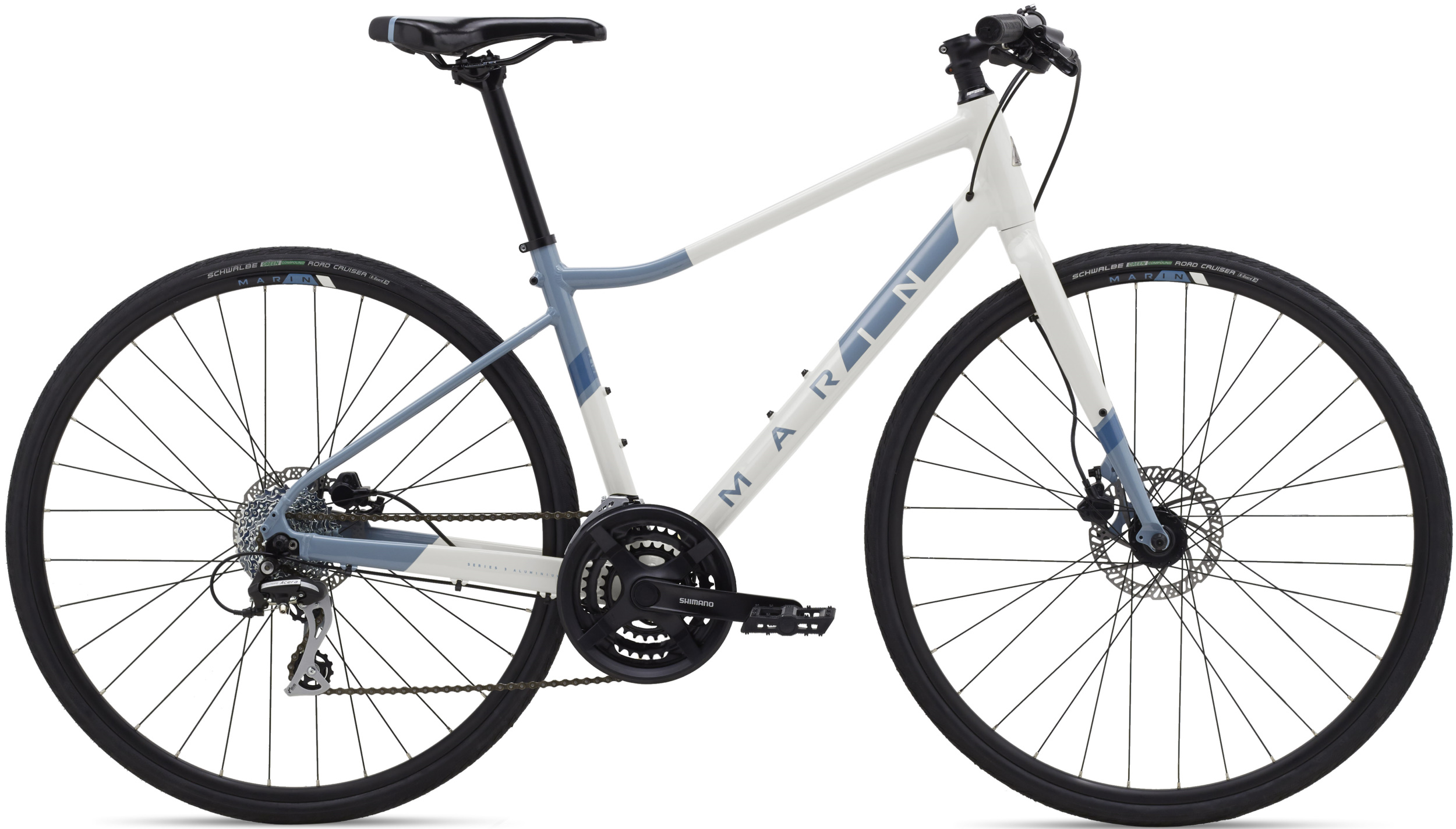 Велосипед 28" Marin TERRA LINDA 2 рама - S 2021 Gloss White/Ash Blue/Deep Blue фото 