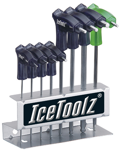 Набір ключів ICE TOOLZ 7M85 шестигранників д/майстер. 2x2.5x3x4x5x6x8 мм, з ручками і заокругленим кінцем фото 