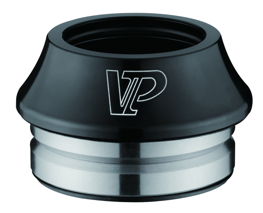 Кермова колонка 1-1/8" VP VP-F202AC інтегрована, D 41.8mm, вальниці картриджні MH-p08, алюмін., Анодіровка чорна фото 