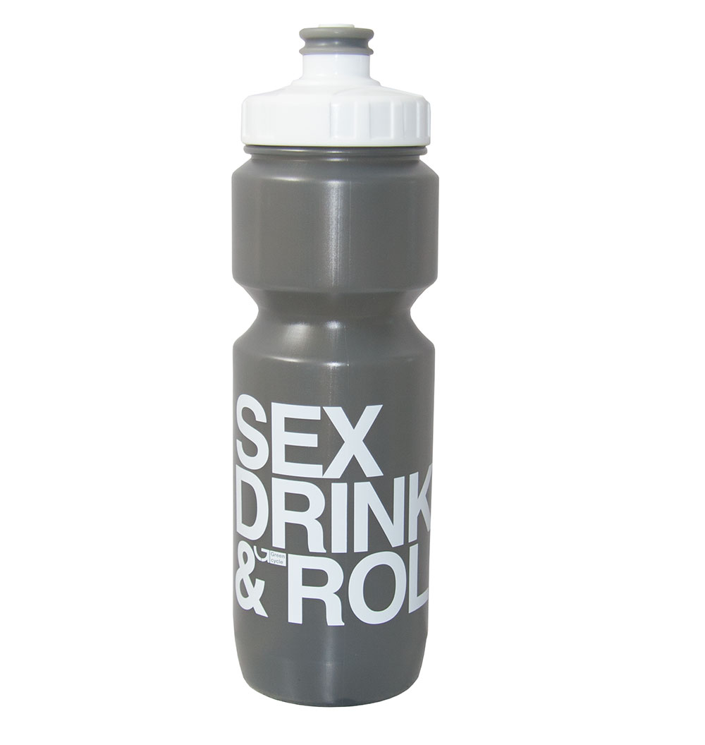 Фляга 0,8 Green Cycle Sex Drink & Roll з Big Flow valve, LDPE gray nipple / white matt cap / gray bottle