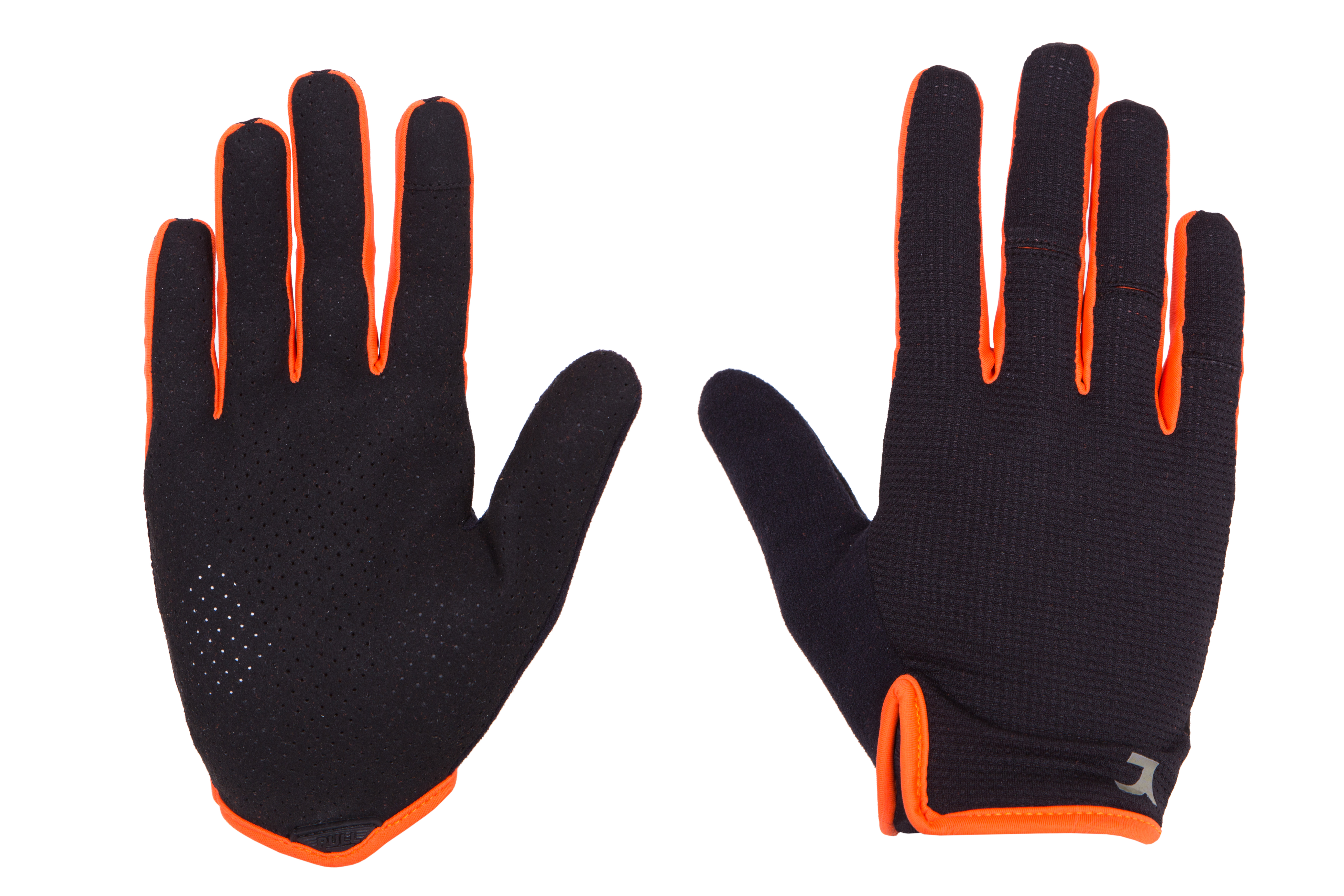 Перчатки Green Cycle Punch 2 с закрытыми пальцами S черно-оранжевые фото 
