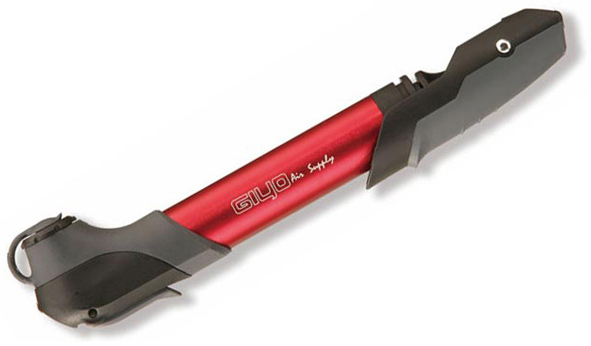 Мининасос GIYO GP-96A со складной Т-ручкой, под два типа клапана AV+FV, пластик, красн.  