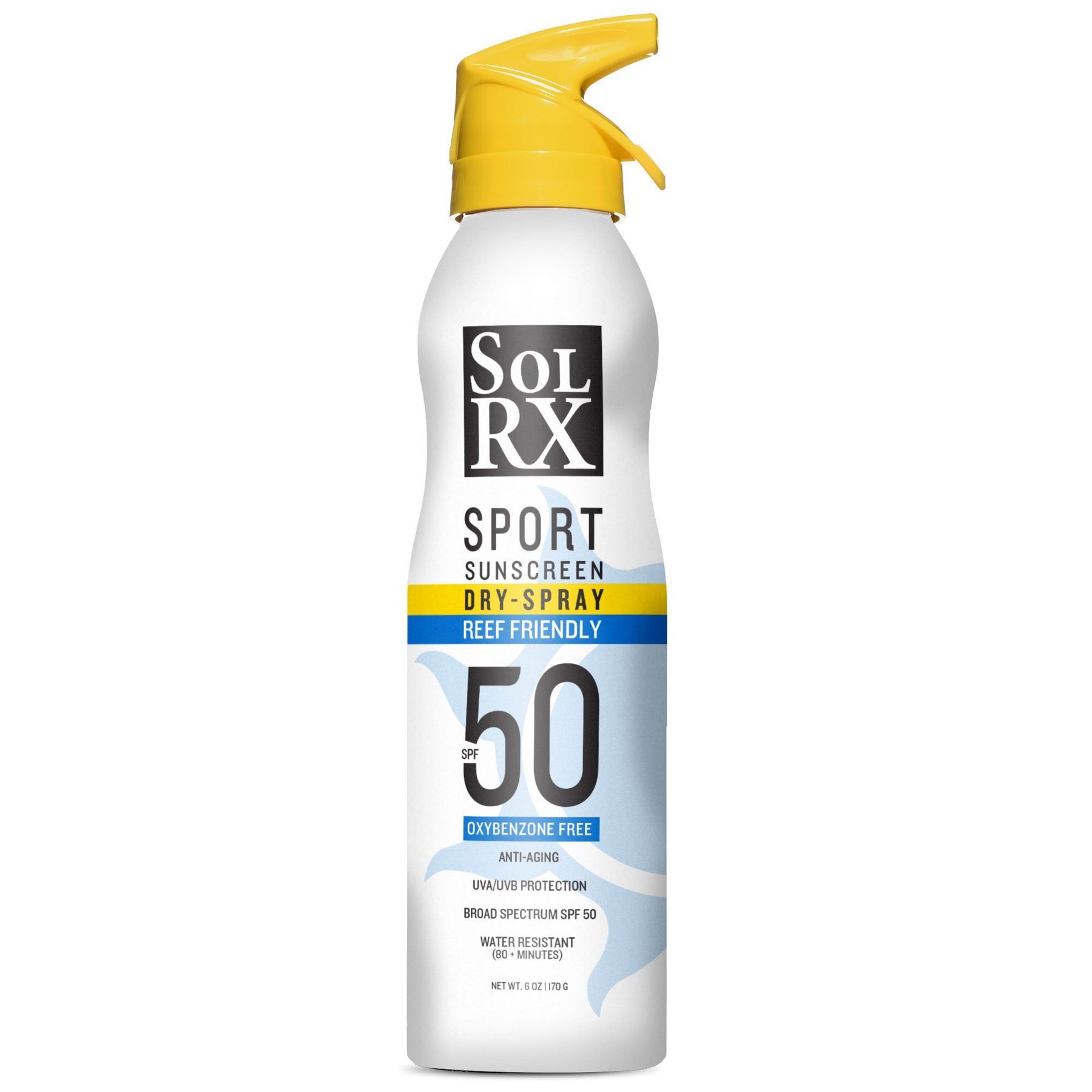 Спрей солнцезащитный сухой SolRx Sport SPRAY SPF 50, 170 г