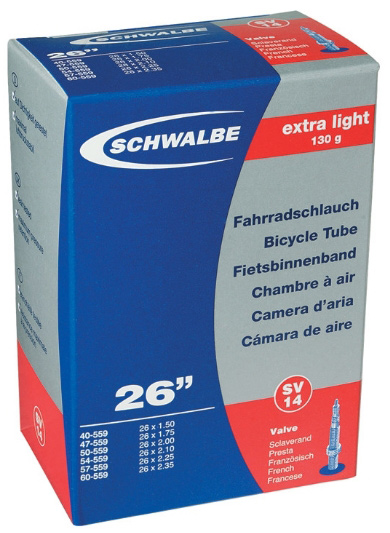 Камера 26" (40/60x559) Schwalbe SV14 60мм Extra Light EK