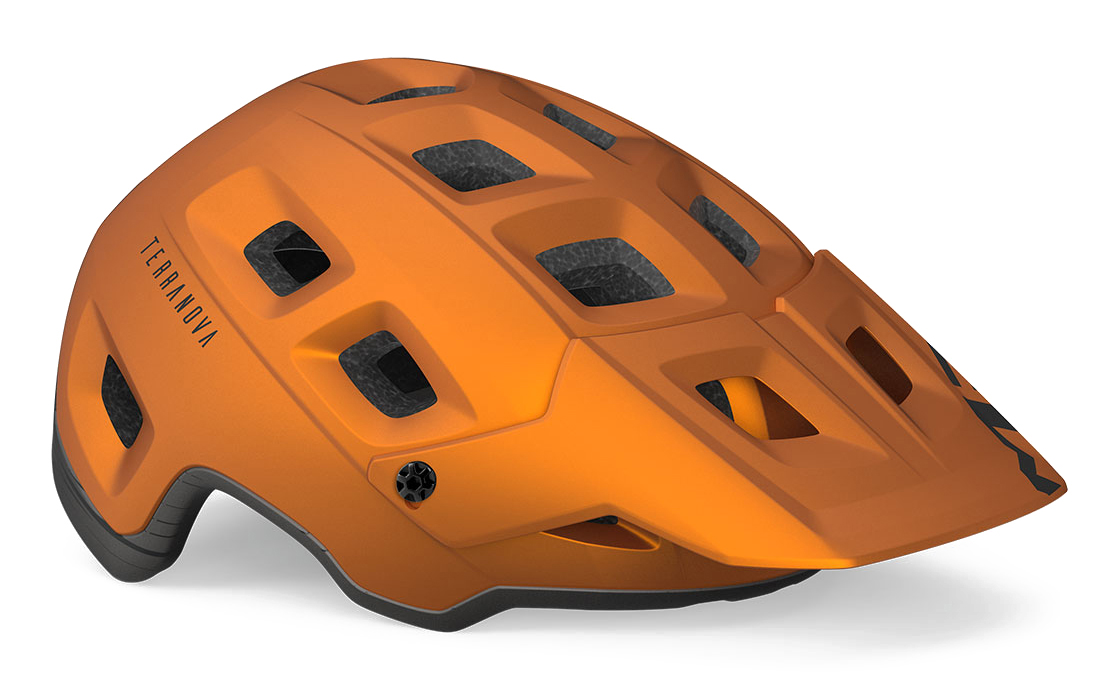 Шлем Met TERRANOVA CE размер S (52-56), orange titanium metallic matt, оранжево-серый металлик матовый