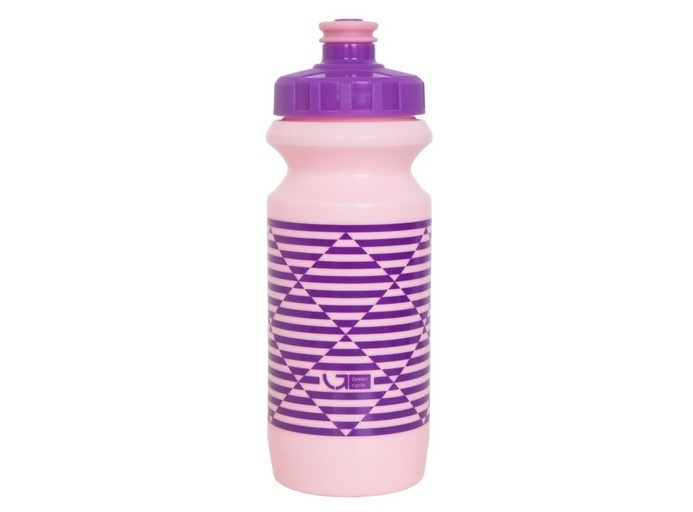 Фляга 0,6 Green Cycle STRIPES з великим соском, pink nipple/purple cap/pink bottle фото 