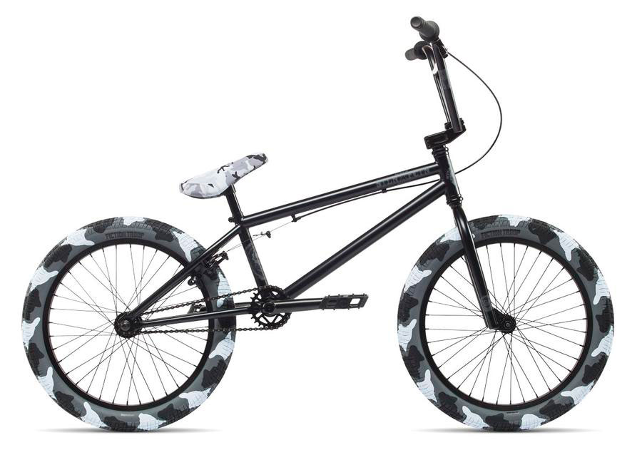 Велосипед 20 "Stolen STLN-X-FCTN COLLABORATION 2 рама - 20.25" matte black w/urban camo tires (чорний матовий) 2018 фото 