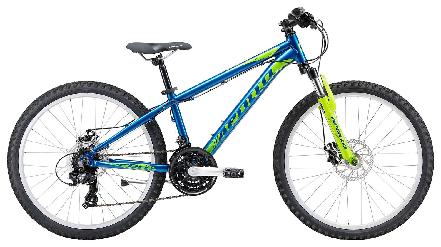 Велосипед 24" Apollo PANTHER  gloss Blue / gloss Lime / gloss Green