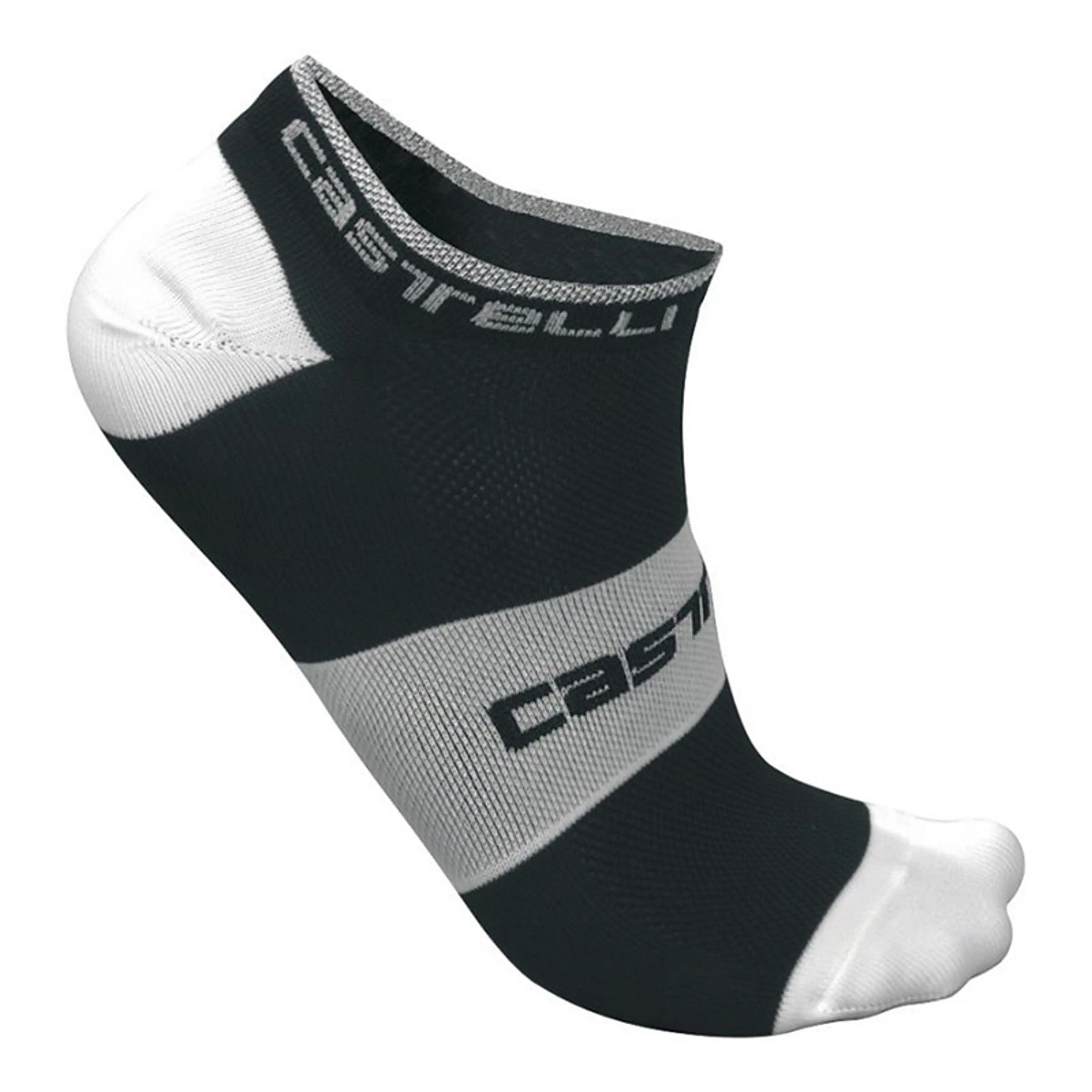 Шкарпетки Castelli Lowboy чорно-білі р 40-43 L/XL
