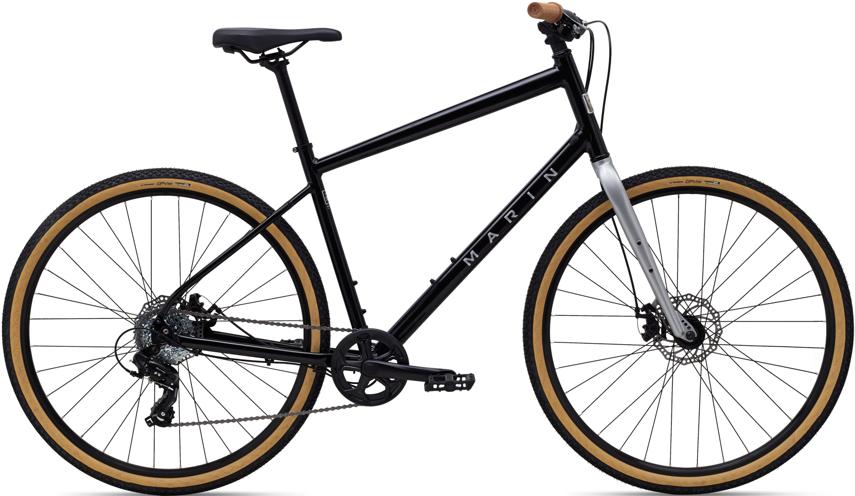 Велосипед 28" Marin KENTFIELD 1 рама - XL 2024 Gloss Black/Chrome фото 