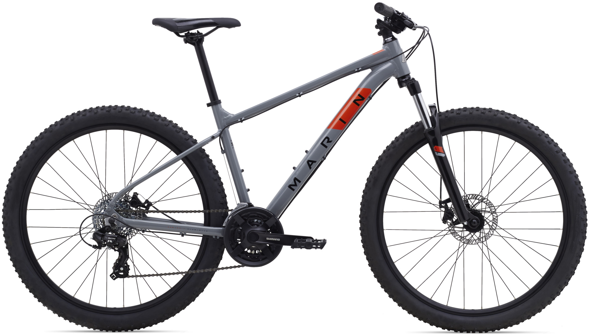 Велосипед 29" Marin BOLINAS RIDGE 1 рама - XL 2024 Gloss Grey/Black/Roarange