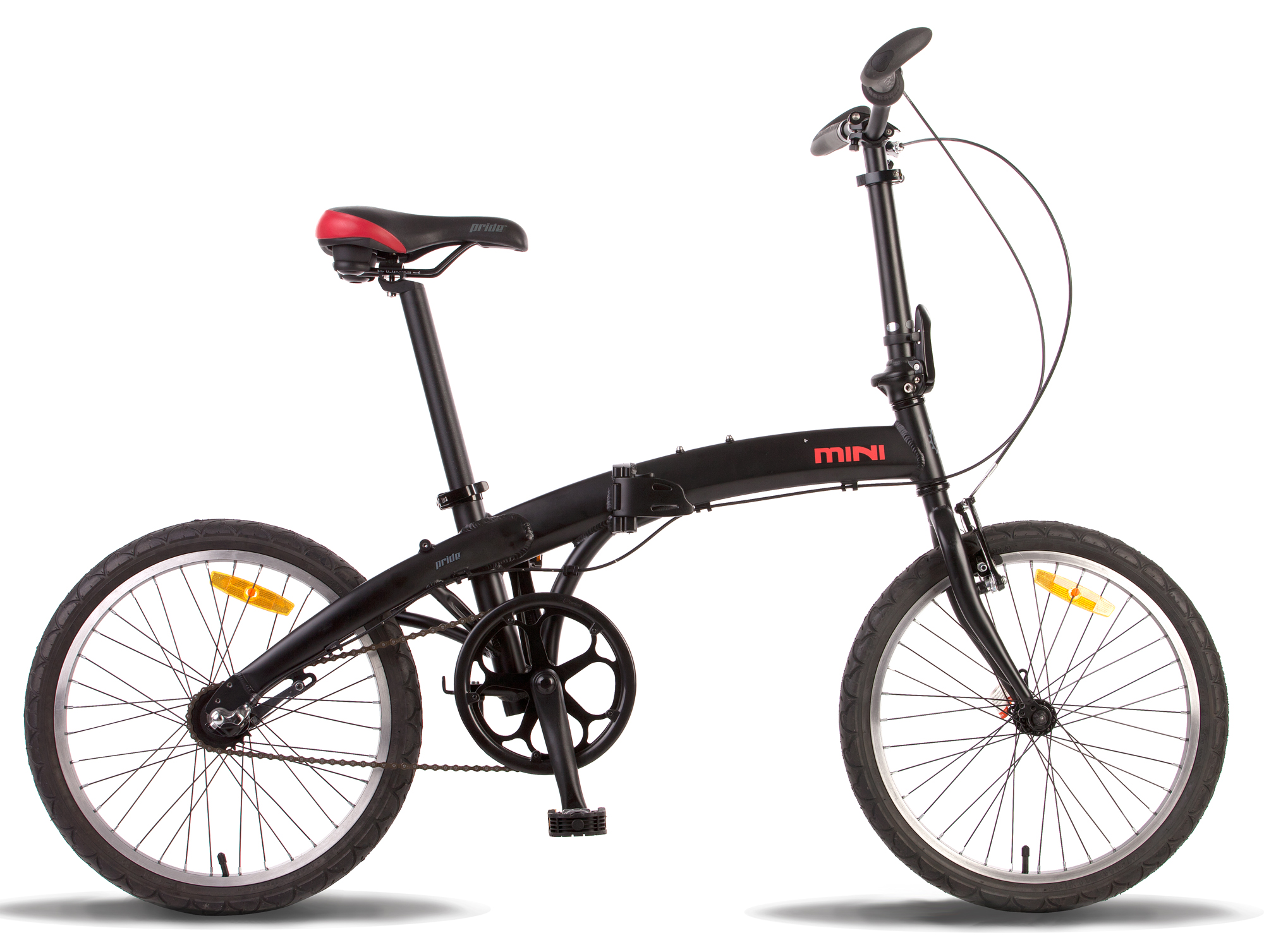 Велосипед 20" Pride MINI 3sp черно-красный матовый 2015 фото 